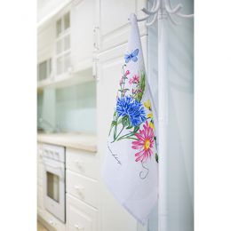 Set of 4 tea towels CORNFLOWER